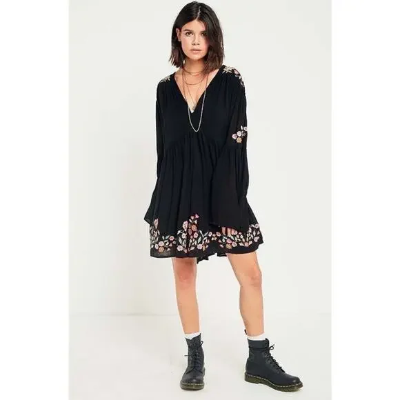 Free People | Dresses | Free People Te Amo Embroidered Peasant Dress |  Poshmark